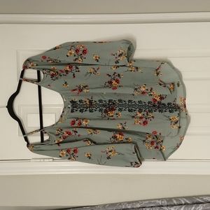 Floral cutout blouse